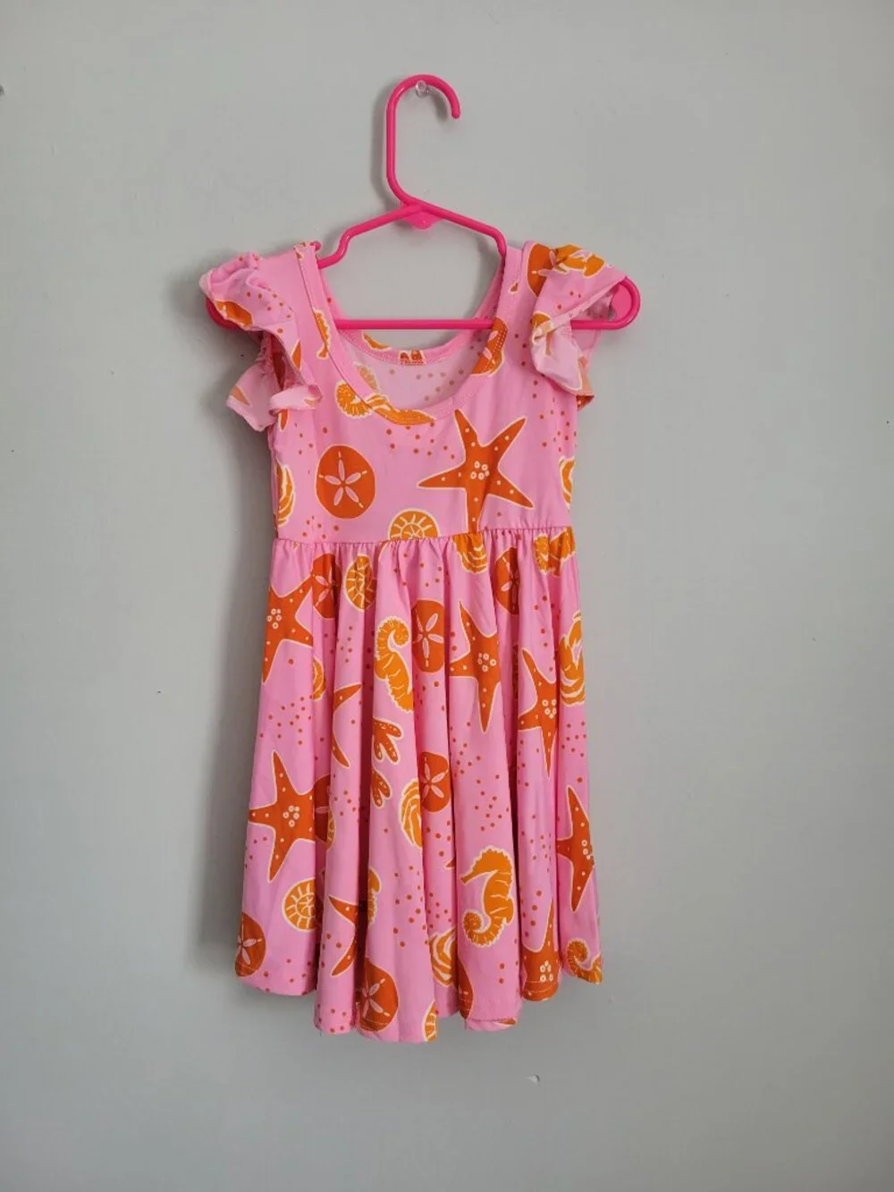 Dot Dot Smile Dress Girl's 2T Toddler Pink Ocean Animals Empire Waist NWT
